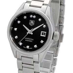 TAG Heuer Damklocka WAR2413.BA0776 Carrera Lady Svart/Stål Ø28 mm