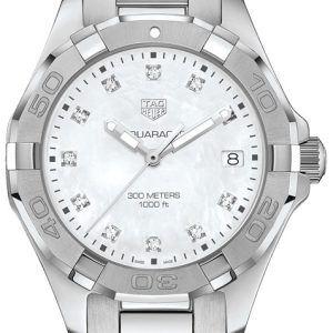 TAG Heuer Damklocka WBD131B.BA0748 Aquaracer Lady Vit/Stål Ø35 mm