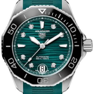 TAG Heuer Damklocka WBP231G.FT6226 Aquaracer Professional Grön/Gummi