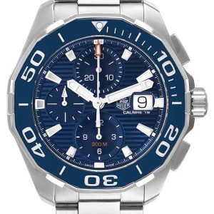 TAG Heuer Herrklocka CAY211B.BA0927 Aquaracer Chronograph Blå/Stål