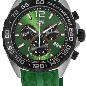 TAG Heuer Herrklocka CAZ101AP.FT8056 Formula 1 Grön/Gummi Ø43 mm