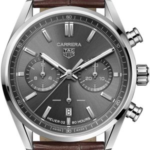 TAG Heuer Herrklocka CBN2012.FC6483 Carrera Grå/Läder Ø42 mm