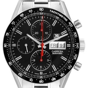 TAG Heuer Herrklocka CV201AH.BA0725 Carrera Calibre 16 Svart/Stål