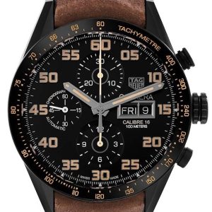 TAG Heuer Herrklocka CV2A84.FC6394 Carrera Svart/Läder Ø43 mm