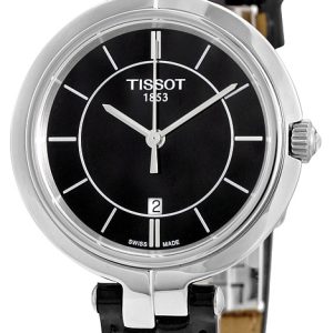 Tissot Damklocka T094.210.16.051.00 T-Lady Flamingo Svart/Läder Ø26