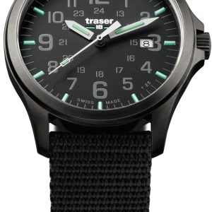 Traser H3 Herrklocka 107422 P67 Officer Pro Gun Svart/Textil Ø42 mm