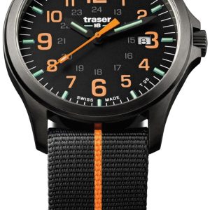 Traser H3 Herrklocka 107425 P67 Officer Pro Gun Svart/Textil Ø42 mm