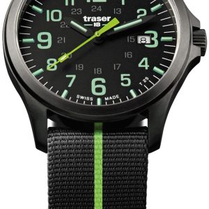 Traser H3 Herrklocka 107426 P67 Officer Pro Gun Svart/Textil Ø42 mm