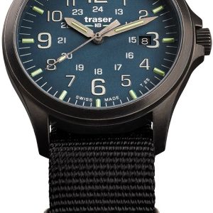 Traser H3 Herrklocka 108632 P67 Officer GunMetal Blå/Textil Ø42 mm