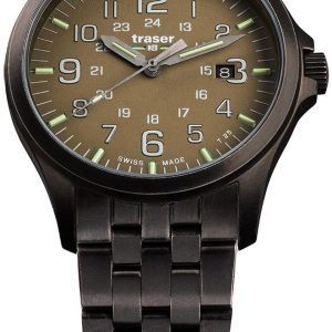 Traser H3 Herrklocka 108738 P67 Officer GunMetal Grön/Stål Ø42 mm