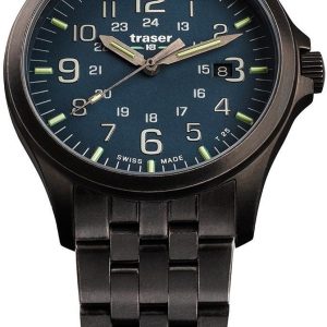 Traser H3 Herrklocka 108739 P67 Officer GunMetal Blå/Stål Ø42 mm