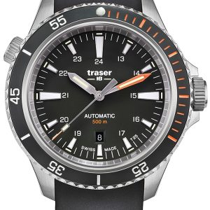 Traser H3 Herrklocka 110322 P67 Diver Automatik Svart/Gummi Ø46 mm