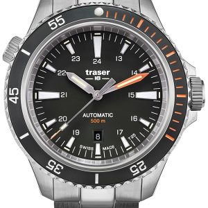 Traser H3 Herrklocka 110324 P67 Diver Automatik Svart/Stål Ø46 mm