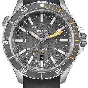 Traser H3 Herrklocka 110330 P67 Diver Automatik Grå/Gummi Ø46 mm