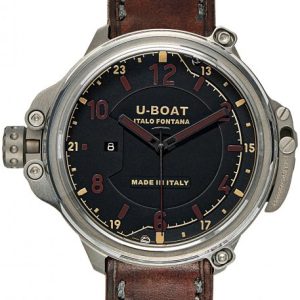 U-Boat Herrklocka 7469 Capsule Svart/Läder Ø50 mm