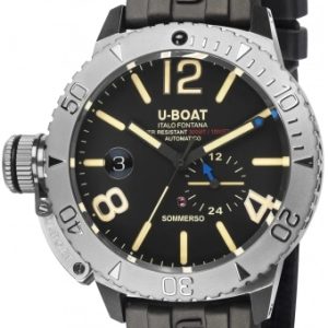 U-Boat Herrklocka 9007/A Classico Svart/Gummi Ø46 mm