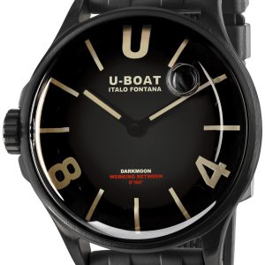 U-Boat Herrklocka 9019 Darkmoon Svart/Gummi Ø40 mm