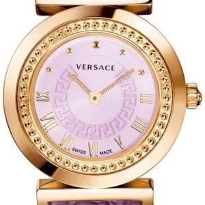 Versace Damklocka P5Q80D702S702 Vanity Lila/Läder Ø36 mm