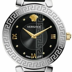 Versace Damklocka V16020017 Daphnis Svart/Läder Ø35 mm