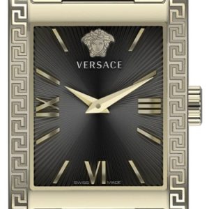 Versace Damklocka VE1C01122 Tonneau Svart/Gulguldtonat stål Ø33 mm