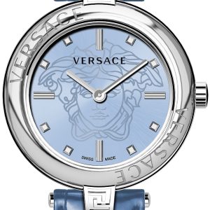 Versace Damklocka VE2J00121 Lady Blå/Läder Ø38 mm