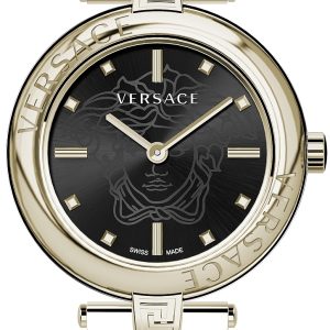 Versace Damklocka VE2J00721 Lady Svart/Gulguldtonat stål Ø38 mm