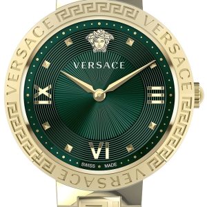 Versace Damklocka VE2K00621 Greca Grön/Gulguldtonat stål Ø36 mm