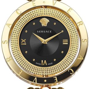 Versace Damklocka VE7900820 Eon Svart/Gulguldtonat stål Ø34 mm