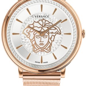 Versace Damklocka VE8103019 V Circle Silverfärgad/Roséguldstonat