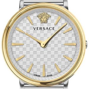 Versace Damklocka VE8104922 V Circle Silverfärgad/Stål Ø38 mm