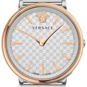 Versace Damklocka VE8105022 V Circle Silverfärgad/Stål Ø38 mm