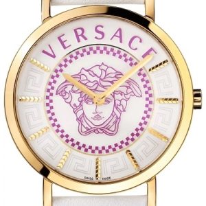 Versace Damklocka VEK400321 Silverfärgad/Läder Ø36 mm