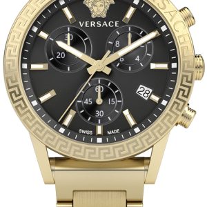 Versace Damklocka VEKB00822 Sport Tech Svart/Gulguldtonat stål Ø40