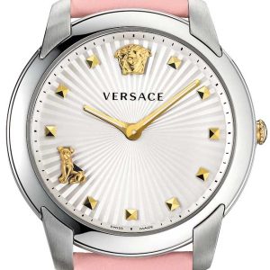 Versace Damklocka VELR00119 Audrey Silverfärgad/Läder Ø38 mm