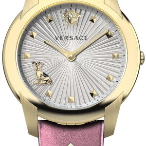 Versace Damklocka VELR01219 Audrey Silverfärgad/Läder Ø38 mm