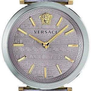 Versace Damklocka VELS00219 V Twist Silverfärgad/Läder Ø36 mm