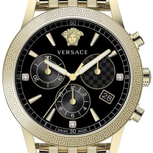 Versace Damklocka VELT00919 Sport Tech Svart/Gulguldtonat stål Ø40