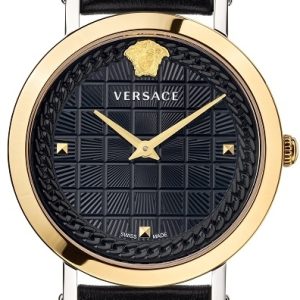 Versace Damklocka VELV00120 Medusa Chain Svart/Läder Ø38 mm