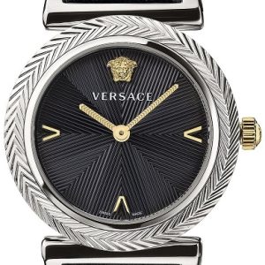 Versace Damklocka VERE01620 V Motif Svart/Läder Ø36 mm