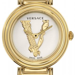 Versace Damklocka VET300221 Virtus Set Vit/Gulguldtonat stål Ø28 mm