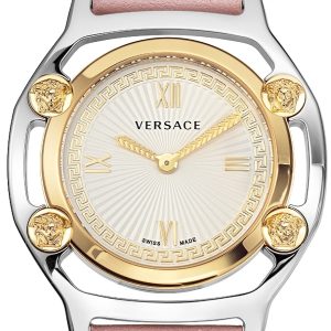 Versace Damklocka VEVF00220 Medusa Silverfärgad/Läder Ø36 mm