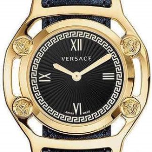 Versace Damklocka VEVF00820 Medusa Svart/Läder Ø36 mm