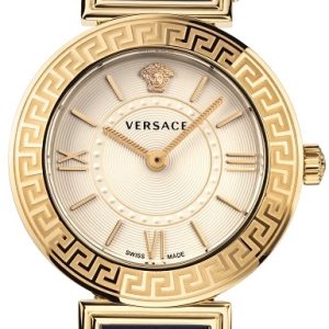 Versace Damklocka VEVG00320 Tribute Silverfärgad/Läder Ø35 mm