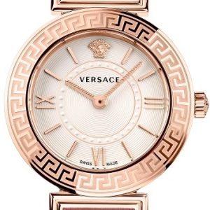 Versace Damklocka VEVG00520 Tribute Silverfärgad/Läder Ø35 mm