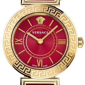 Versace Damklocka VEVG00620 Tribute Röd/Läder Ø35 mm