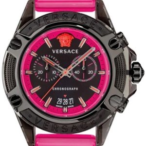 Versace Damklocka VEZ700221 Svart/Plast Ø44 mm