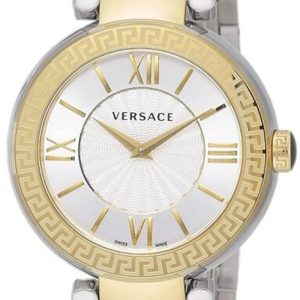 Versace Damklocka VNC090014 Leda Lady Silverfärgad/Guldtonat stål