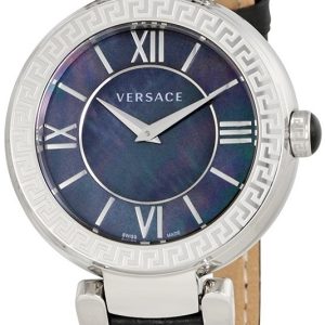 Versace Damklocka VNC180017 Leda Lady Grå/Läder Ø37 mm