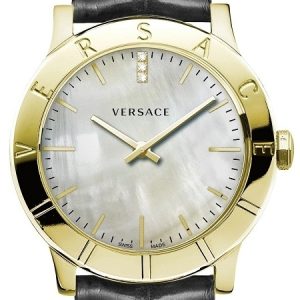 Versace Damklocka VQA060017 Grå/Läder Ø33 mm