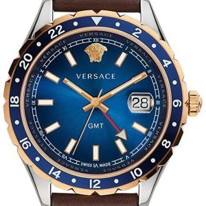 Versace Herrklocka V11080017 Hellenyium Blå/Läder Ø42 mm